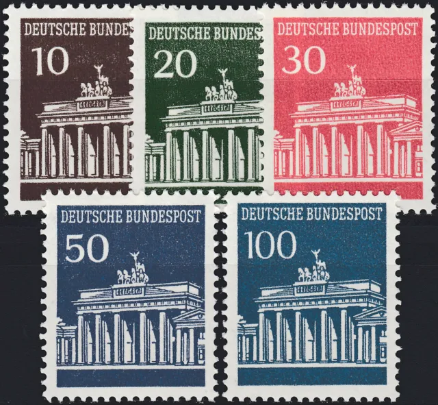 BRD Bund Nr. 506-510v postfrisch ** Brandenburger Tor mit Zählnummer