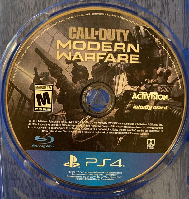 CALL OF DUTY Modern Warfare Sony PlayStation 4, PS4, Tested/Works