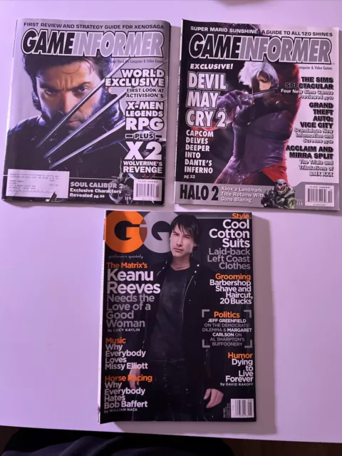 GQ Keanu Reeves May 2003 + Game Informer October 2002 + March 2003