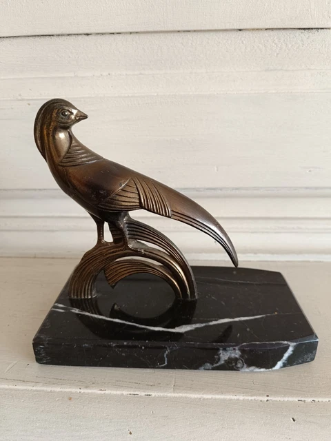 Marcel Leducq 1879-1955 Sculpture Art-déco Mouette Volant S
