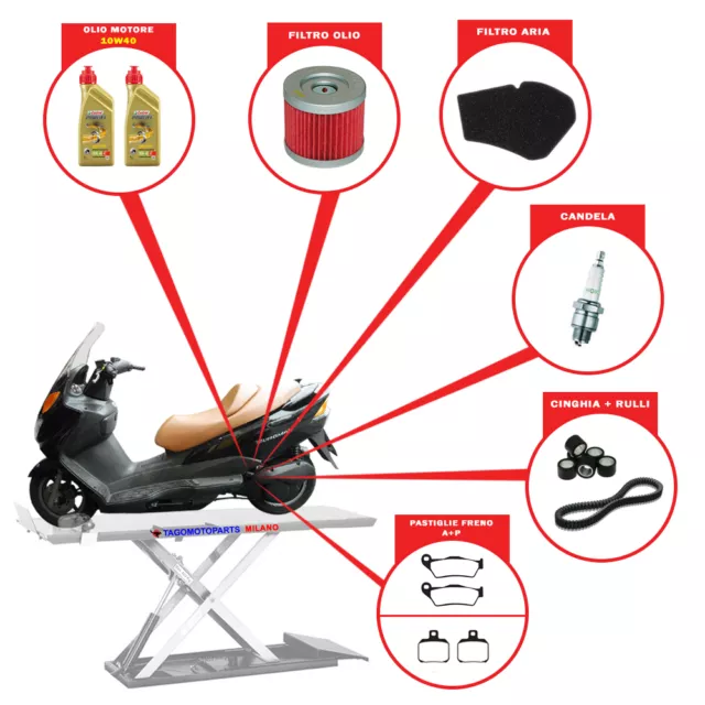 Kit Tagliando [Motore+Trasmissione+Freni] - Suzuki Uh Burgman 150 (2002-2006)