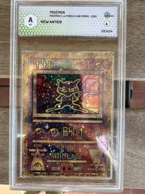 Pokemon Mew Antico/Ancient Mew Promo 2000 GRAAD HOLO raro vintage Autenticato