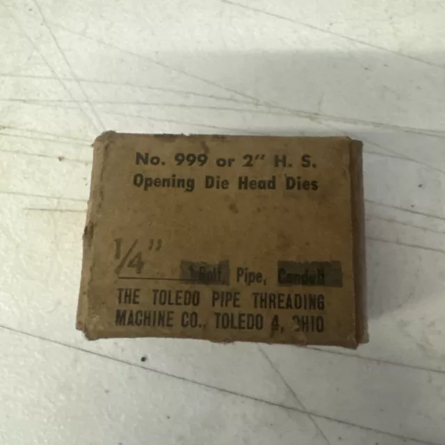 Toledo 2” H.S. 1/4” Opening Die Head Does NIB