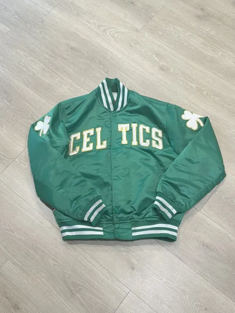 Vintage Starter Boston Celtics Satin Jacket Size Medium