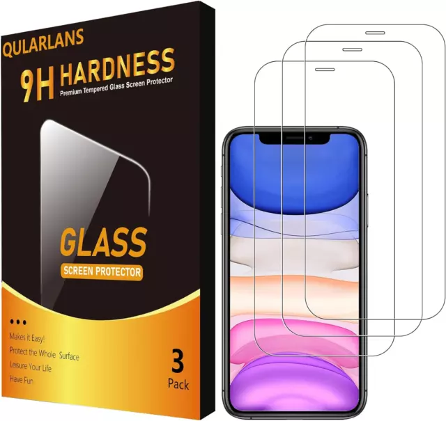 3 Pack Screen Protector for Iphone 11/XR 6.1 Inch, 9H Hardness Shock Resistant
