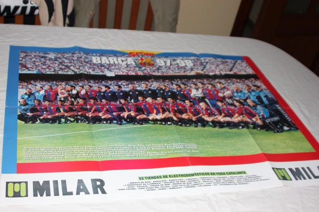 Poster Molto Antico Della Stencil F.C Barcelona 1997 1998 Molto Cotizado