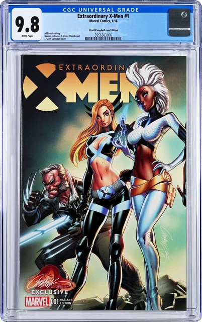 Extraordinary X-Men #1 CGC 9.8 (Jan 2016, Marvel) J Scott Campbell Variant Cover