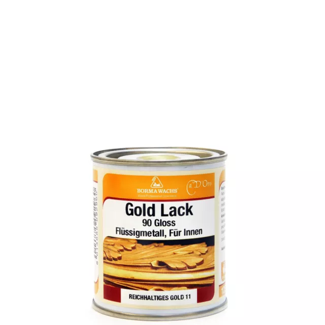 Goldlack Goldfarbe Metall Holz Vergoldung Gold Farbe Lack 125ml