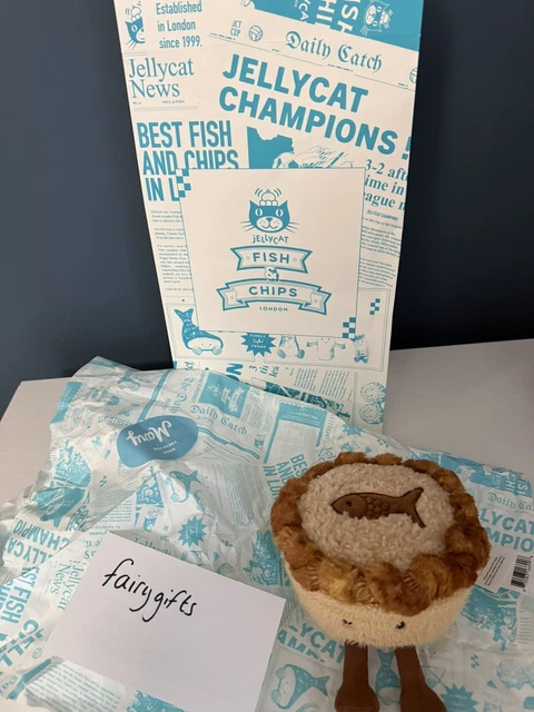 JELLYCAT WORLD EXCLUSIVE London Selfridges Fish & Chips fish pie