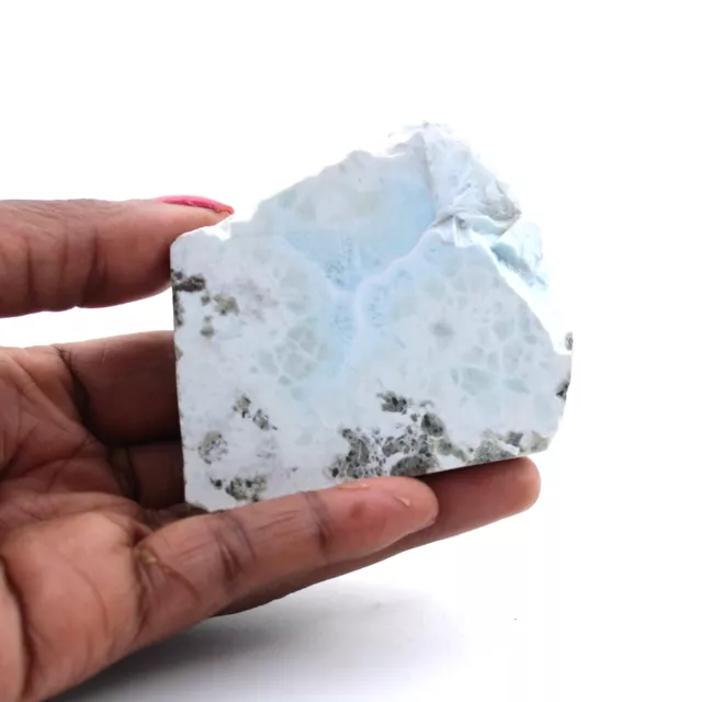 Plaque larimar semi-poli 85gr 65mm République dominicaine