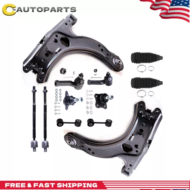 12 Front Lower Control Arm Tie Rod End Sway Bar For Volkswagen Beetle Golf Jetta