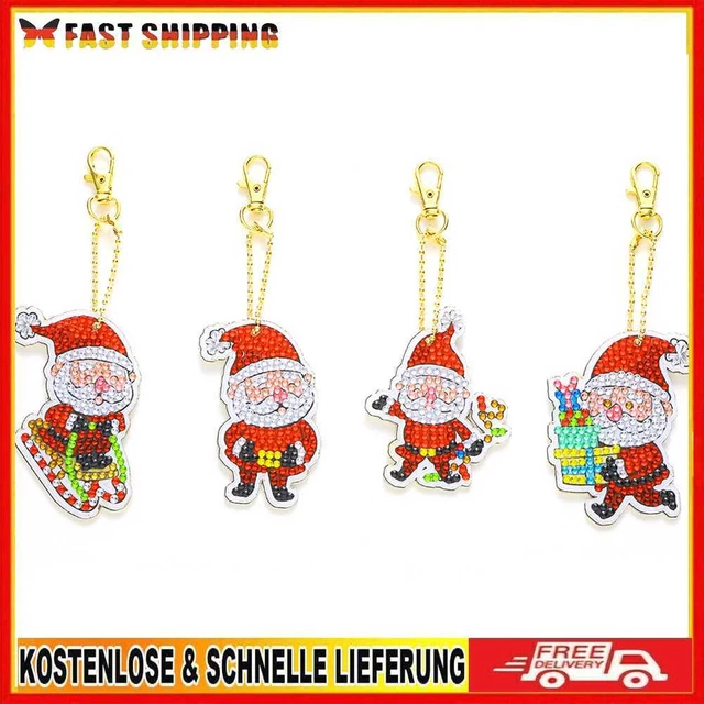 Diamant-Schl?selanh?ger, DIY 5D-Diamant-Zeichnung Schl?selanh?ger-Set, Strass-Sc