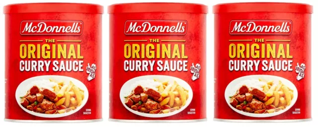 3 tinas de McDonnell's Original Curry 200 g cada una (total:600 g) favorito de Irlanda