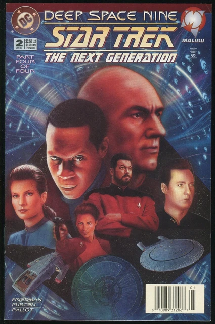 Star Trek Next Generation Deep Space Nine Comic Set Parts 1-2-3-4 Lot DC Malibu 8