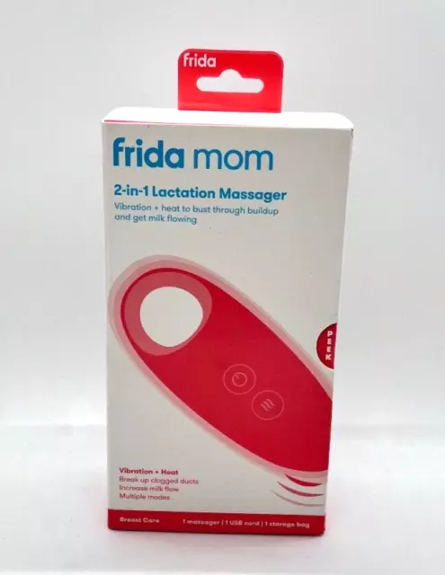 Frida Mom 2-in-1 Lactation Massager Vibration + Heat to Bust Through Buildup