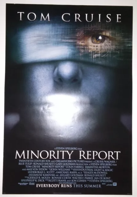 Minority Report (2001) original advance one sheet movie poster (27"x40") D/S