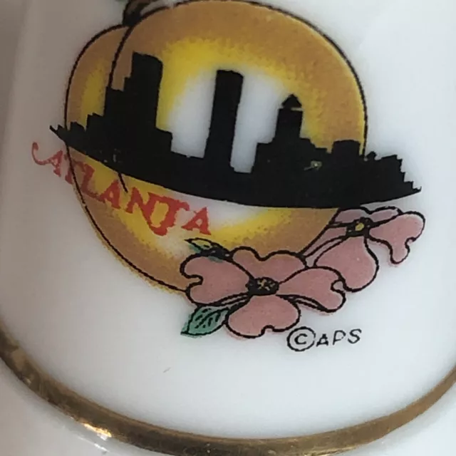 Vintage Collectible Thimble Atlanta Picture On The Front  Approx. 1” Nice Gift 2