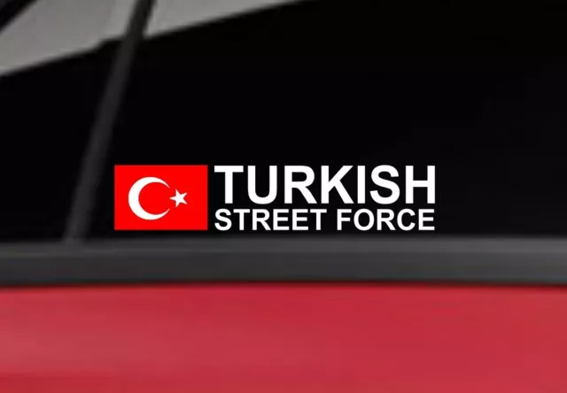 Turkish Street Force Airlines THY Sticker  Aufkleber Weiß  Türkei  Türkiye  Weis