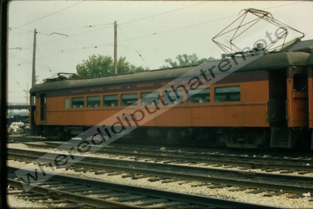 Orig. Slide CSS Chicago S. Shore & S. Bend 105 PCM Interurban Michigan City 1973