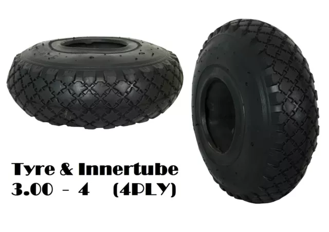 2pcs 3.00-4 Black Rubber Tire Inner Tube Bent 3.00-4 Tube