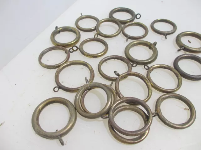 Antique Brass Curtain Rings Holder Hangers Vintage French 1.75"W ish -  ODD