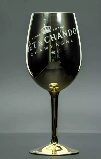 1x Moët Chandon Champagner Glas Gold Echtglas Gläser Ibizia Sekt Kelch