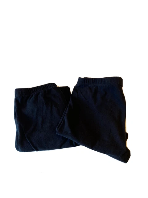 SO Favorite Legging Girls XL 14-16 & L 10-12 Black Two Pairs Elastic Waist Pants