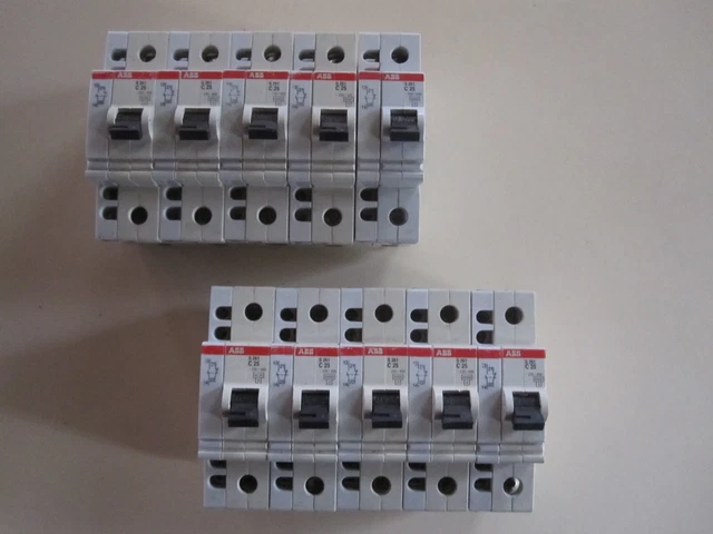 10 interruttori di protezione linea ABB C25 S261 fusibile automatico fusibile contatto ausiliario