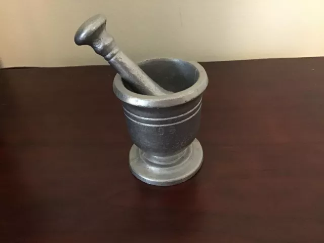 Vintage WILTON RWP Pewter Mortar & Pestle Apothecary Crusher Grinder