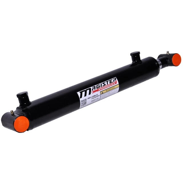 HYDRAULIC CYLINDER WELDED Double Acting 1.5" Bore 12" Stroke Cross Tube