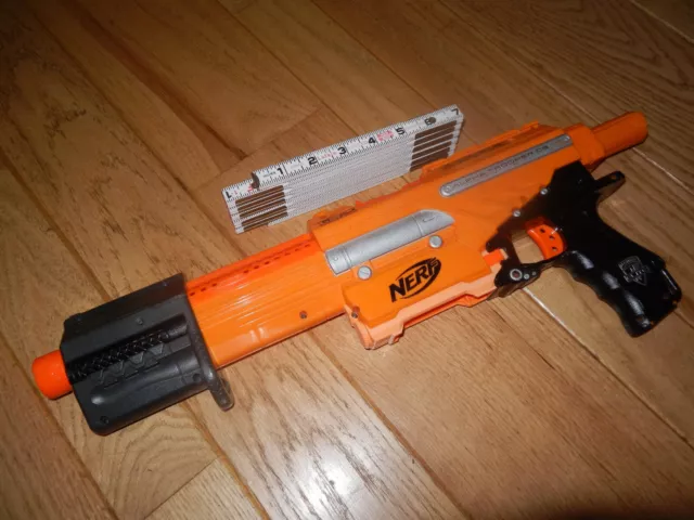 *READ DAMAGED* Nerf N-Strike Elite XD Orange Alpha Trooper CS-6 Dart Gun Blaster