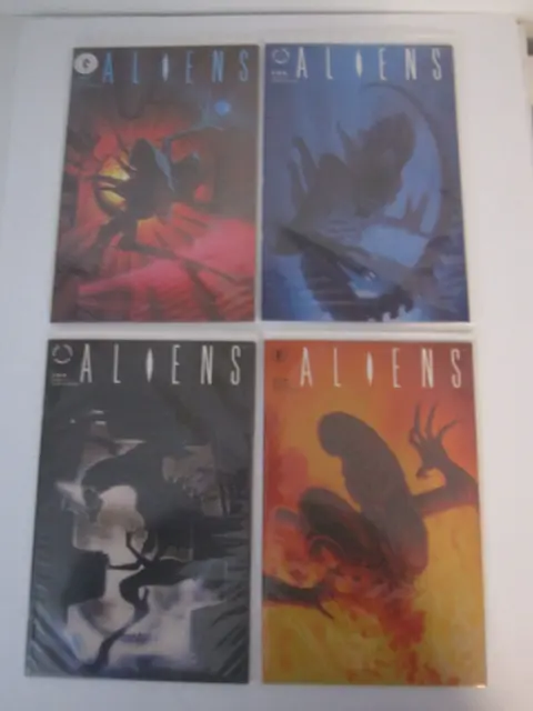 Dark Horse Comics Aliens #1-4 (1989) Complete Series Bag + board VF