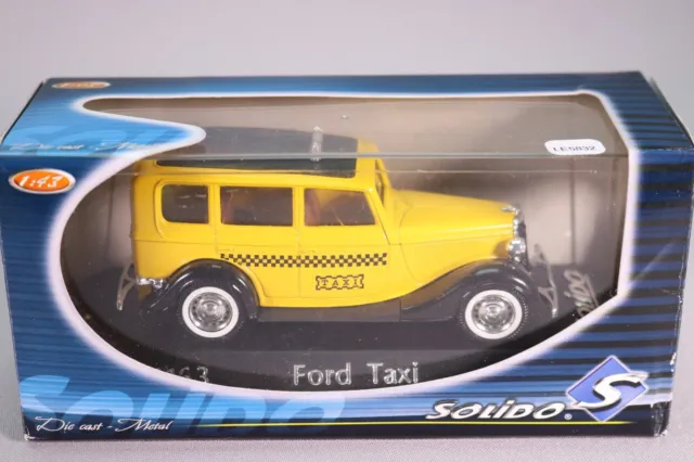 LE5832 SOLIDO 4163 1/43 Voiture Ford V8 taxi jaune