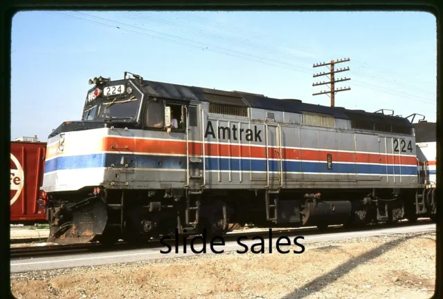 CA932 Orig. Slide Amtrak 224 F40PH Pomona, CA on 3-31-81