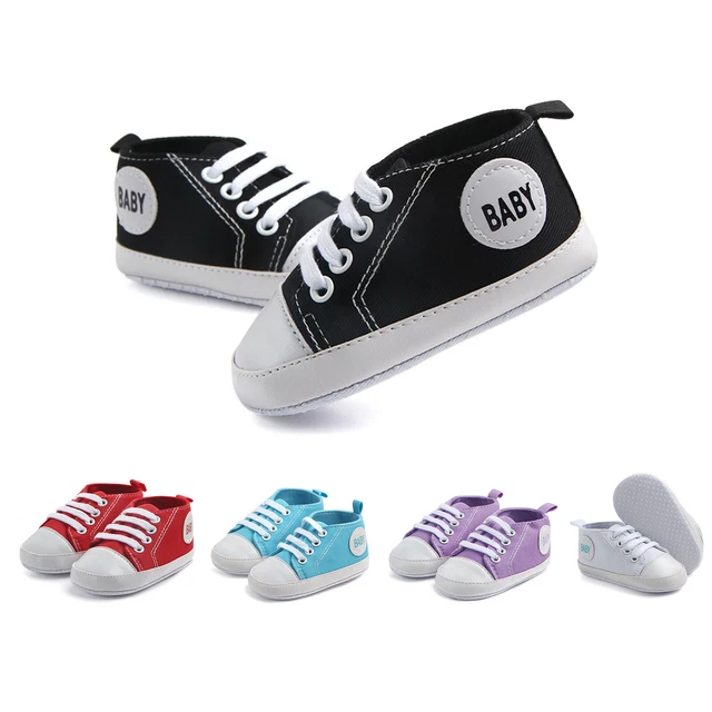 Newborn Baby Boy Girl Pram Shoes Infant Sneakers Toddler PreWalker Trainers UK