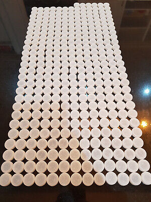 Tapas de botella de plástico blanco semi-opaco para artes y oficios 344 piezas