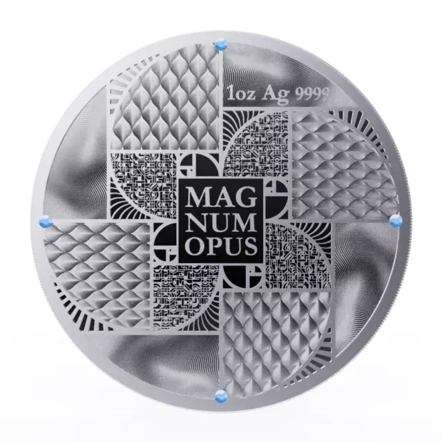 2023 Niue Magnum Opus 1 oz Silver Proof w/Swarovski Crystals Coin