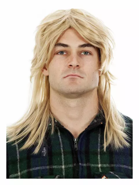 ALLAURA Blonde Mullet Wigs for Men 70s 80s Costumes Mens Fancy Blonde/Brown