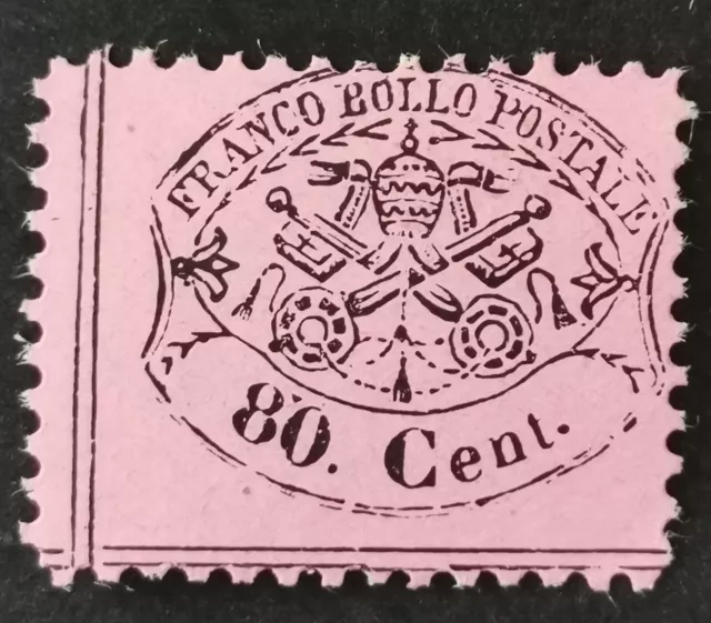 taxe franco bollo 80 cent. 1868 Vatican