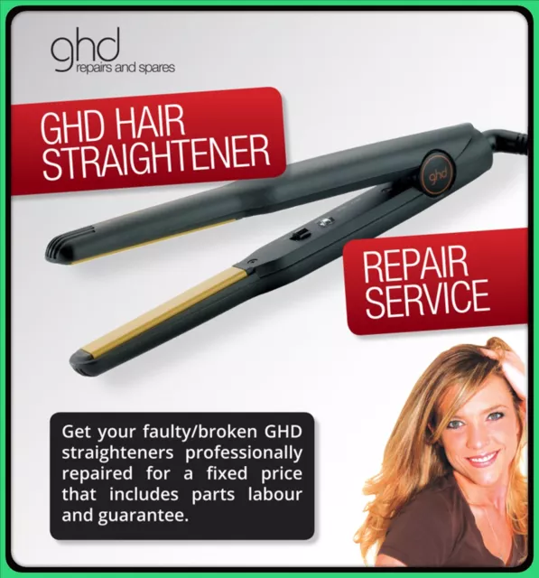 Ghd Servicio de Reparación Reparar Fijación Defectuosa Roto Ghd Cabello Planchas