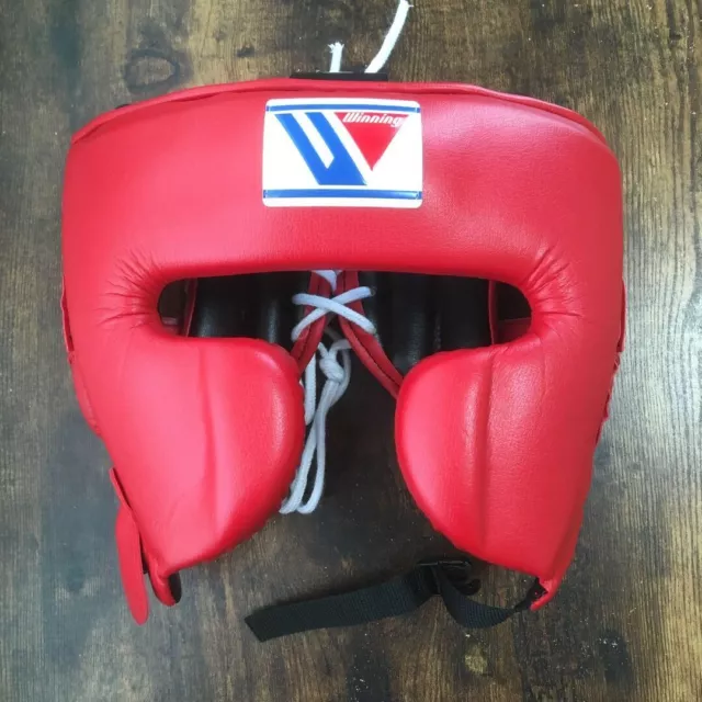 Winning Head Gear Face Guard Type Boxing Red Large Size Japan Free Shipping