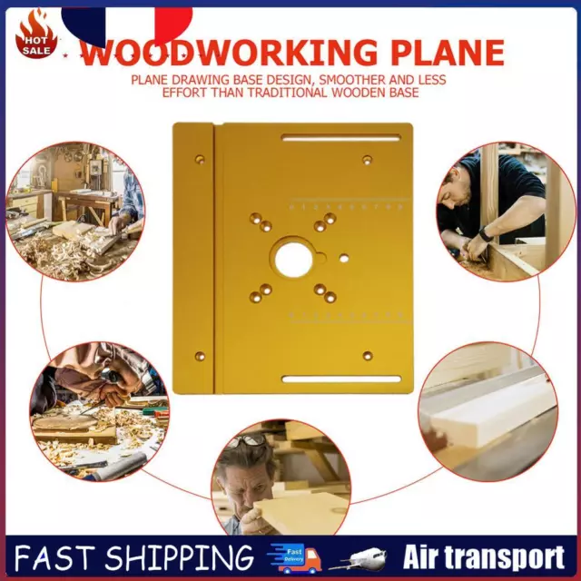 Aluminum Alloy Router Table Insert Plate Accessories DIY Woodworking Tools (A) F