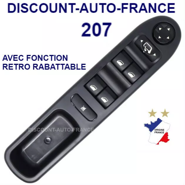 Interrupteur Commande Bouton Lève-Vitre Peugeot 207 (4 broches) 6554.QL