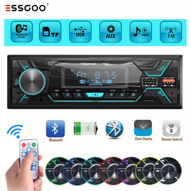 Car Bluetooth BOOMBOOST Car Radio Bluetooth Hands Free, 1DIN 12V