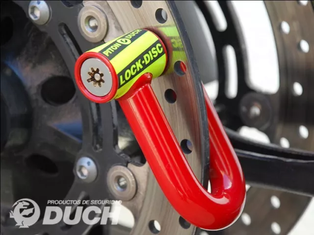 Antirrobo pitón Duch Lock-Disc para moto - Nuevo - con dos llaves