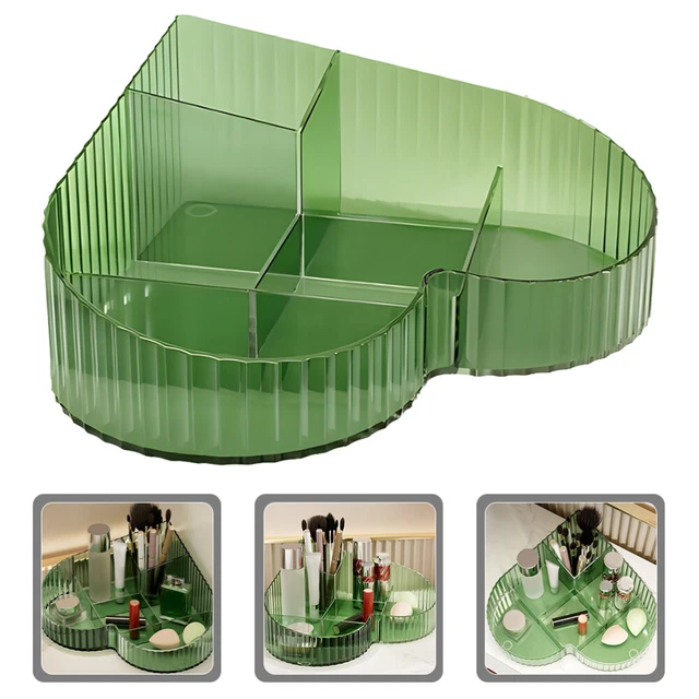 JessLab Organisateur Maquillage Transparent - 5 Compartiments Pour Rangez Vos Produits Beauté Sur Vanité, Bureau Ou Salle De Bain