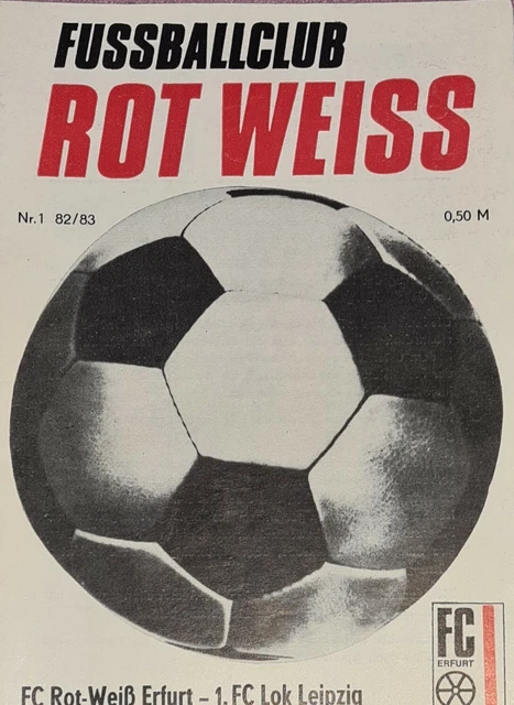 1982/83 DDR OBERLIGA FC RotWeißErfurt 1.FC Lok Leipzig EUR 1,00