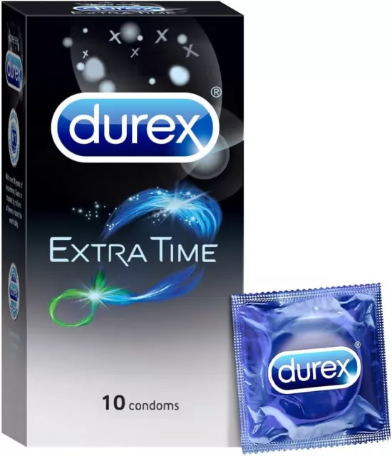 Durex Extra Time Long Last Sex Delay sealed Pack 20 Condoms Extended Pleasure