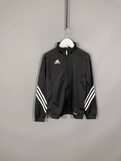 ADIDAS FULL ZIP Track Top - Age 9-10yrs - Black - Great Condition - Boy’s