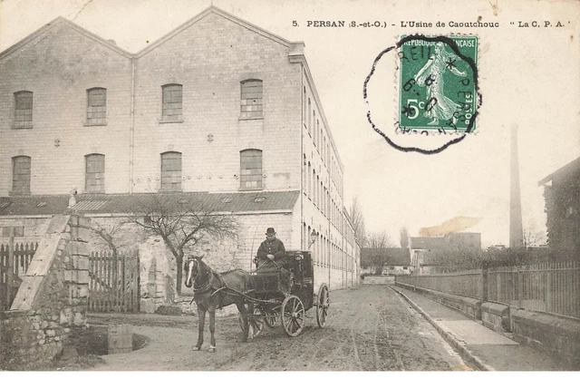 95 Persan #27245 Usine A Caoutchouc Attelage Cocher